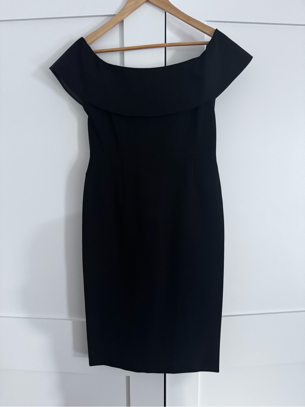 Love By Design Black Off-Shoulder Sheath Dress